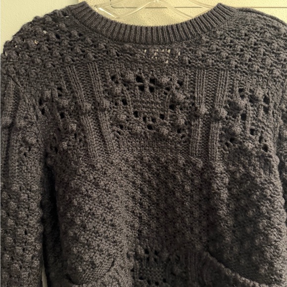 Frame Denim navy Sweater with Gold Button Accents - Picture 2 of 4